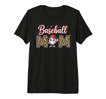 Mama Baseball Mom Leopard Sports Game T-Shirt - Streetwear Style Unisex - T-Shirt, Sweatshirt, Hoodie