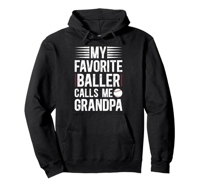 Proud Baseball Grandpa Baseball Player Hoodie - Custom Art Print Men Women - T-Shirt, Sweatshirt, Hoodie