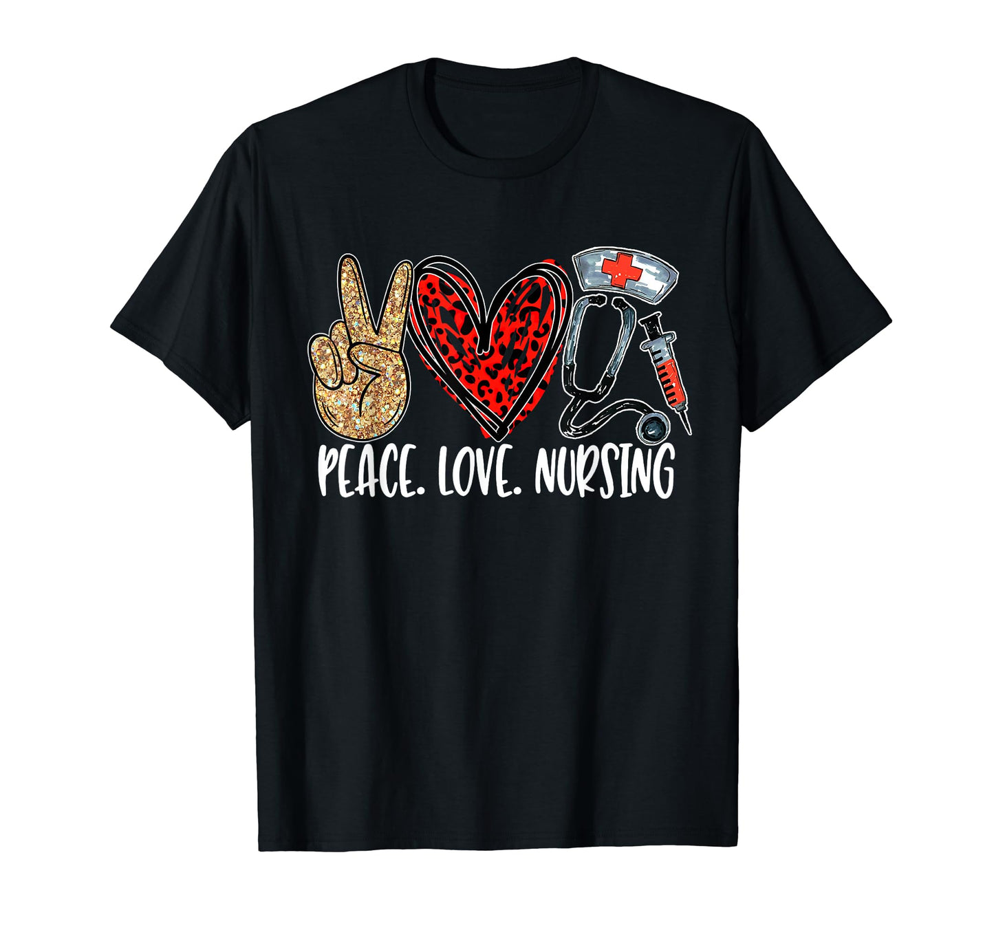 Peace Love Nursing T-Shirt - Minimalist Print for Adults - T-Shirt, Sweatshirt, Hoodie