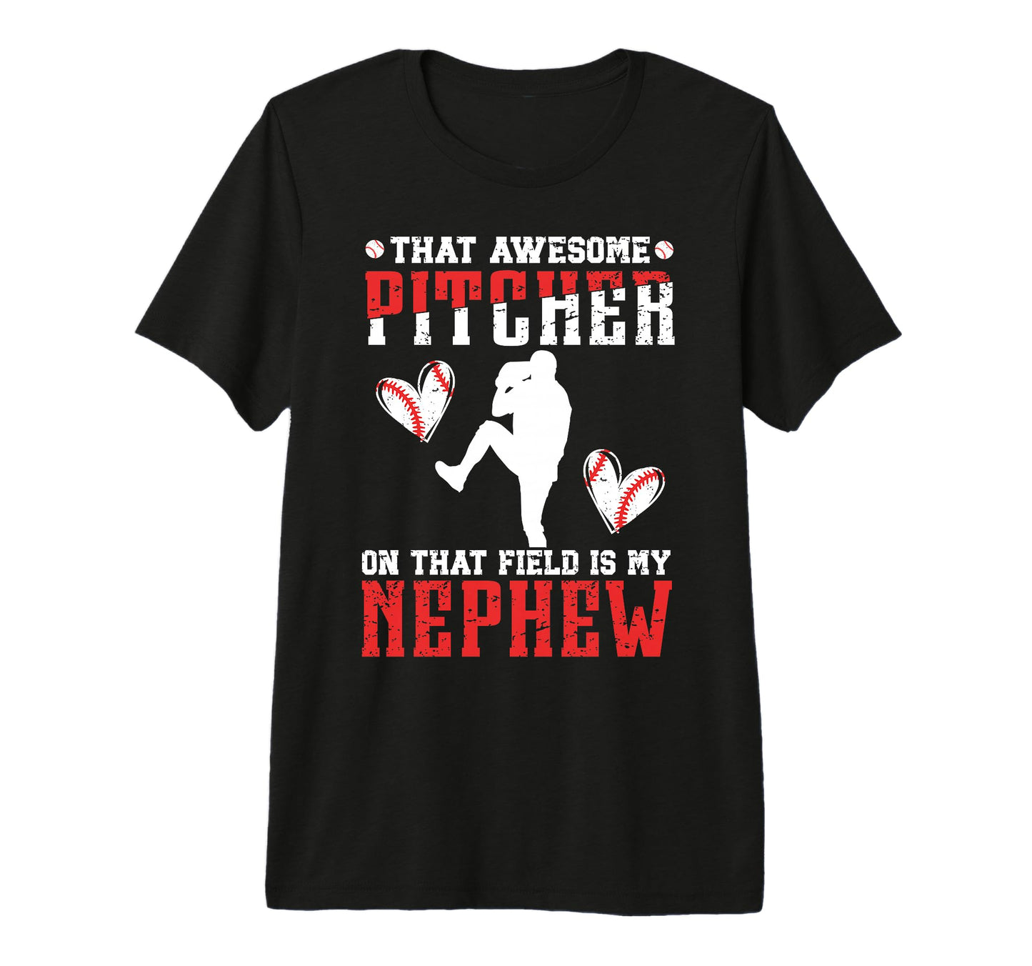 Baseball Pitcher Aunt Proud Baseball T-Shirt - Minimalist Print Men Women - T-Shirt, Sweatshirt, Hoodie