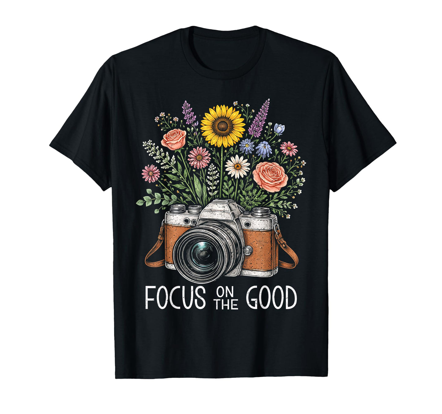 Photographer Focus Good Floral T-Shirt - Custom Art Print for Adults - T-Shirt, Sweatshirt, Hoodie