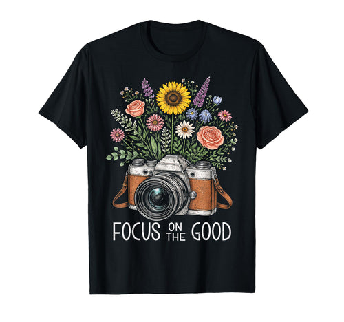 Photographer Focus Good Floral T-Shirt - Custom Art Print for Adults - T-Shirt, Sweatshirt, Hoodie