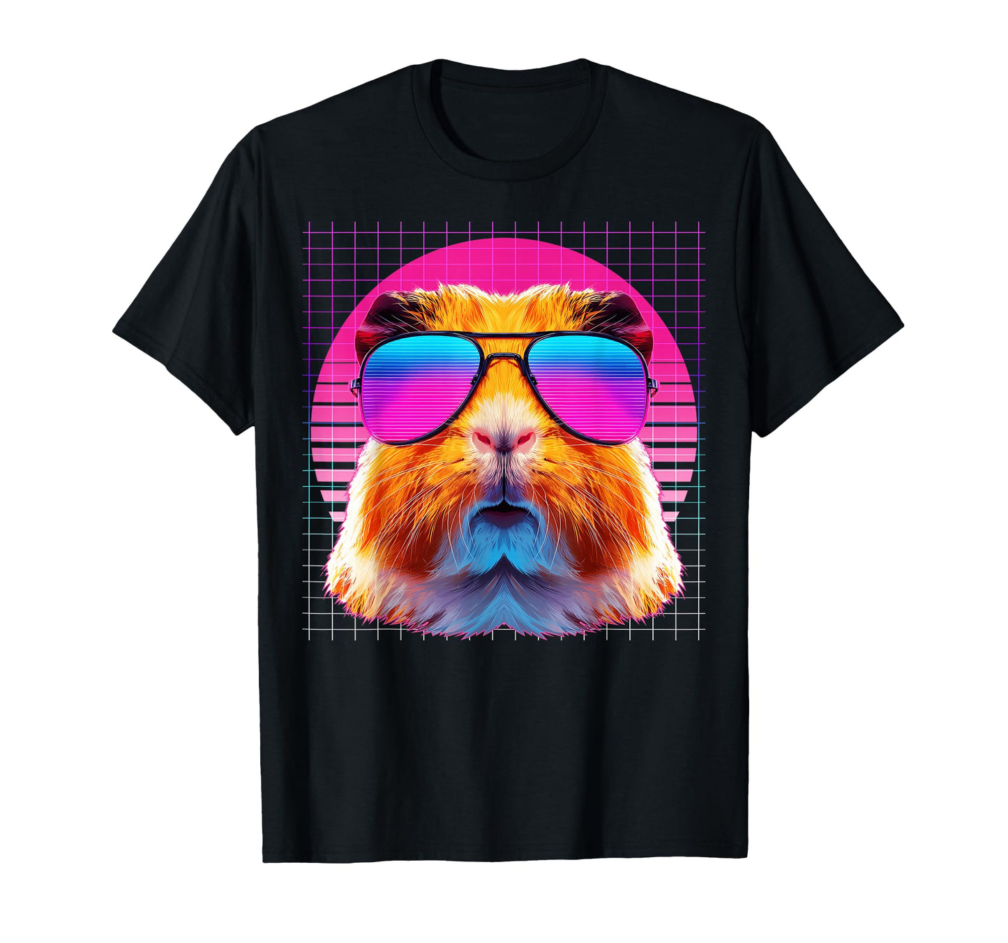 Guinea Pig Sunglasses Pet Vaporwave T-Shirt - Novelty Apparel Unisex - T-Shirt, Sweatshirt, Hoodie
