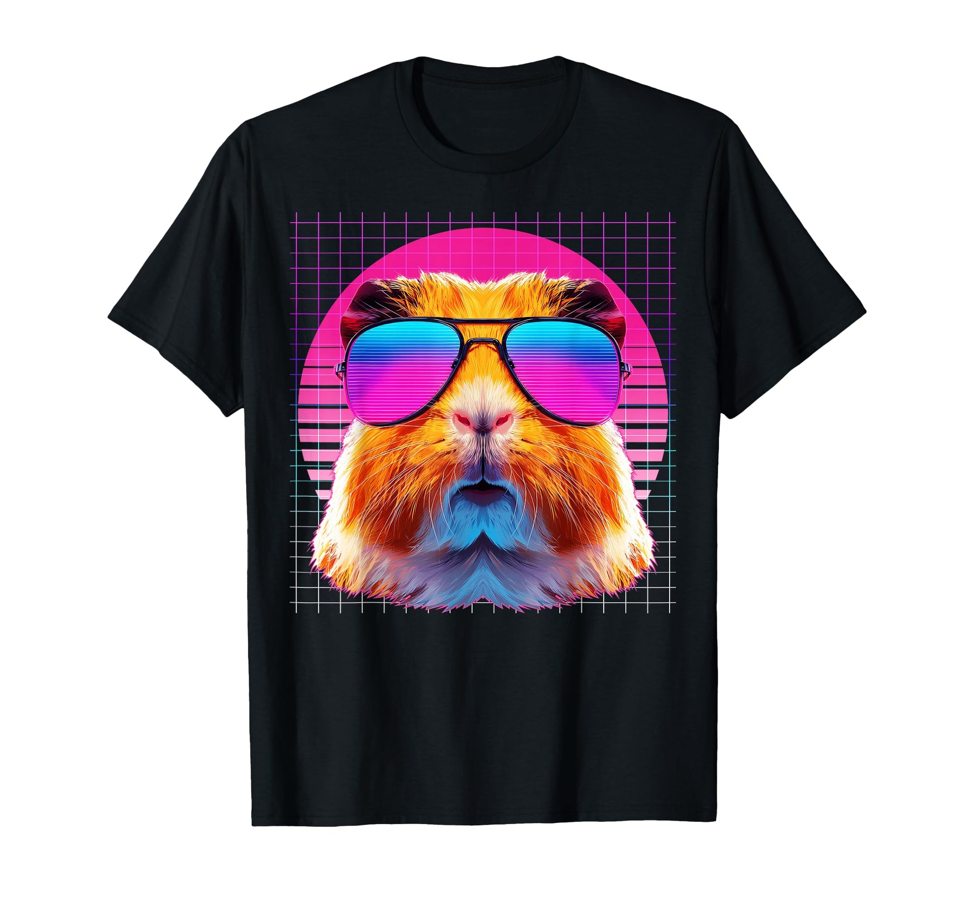Guinea Pig Sunglasses Pet Vaporwave T-Shirt - Novelty Apparel Unisex - T-Shirt, Sweatshirt, Hoodie