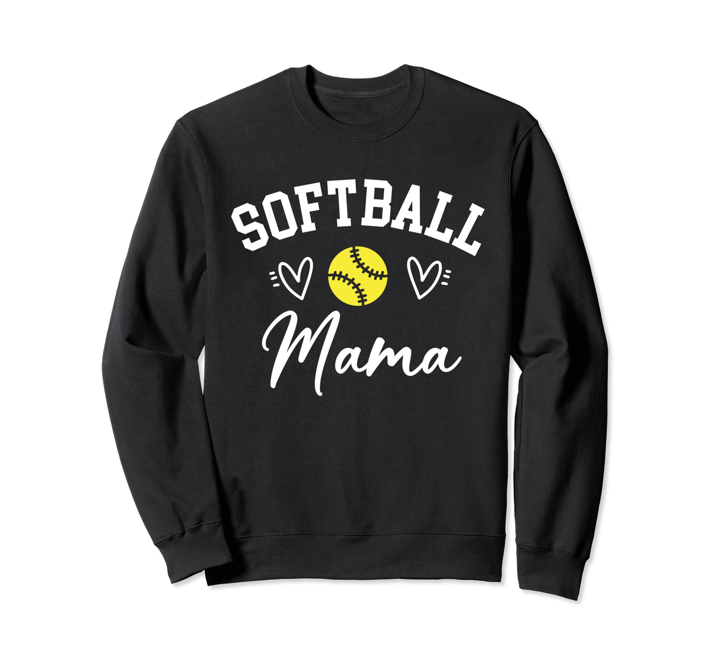 Softball Mama Mom Game Day Outfit Sweatshirt - Graphic Print for Adults - T-Shirt, Sweatshirt, Hoodie
