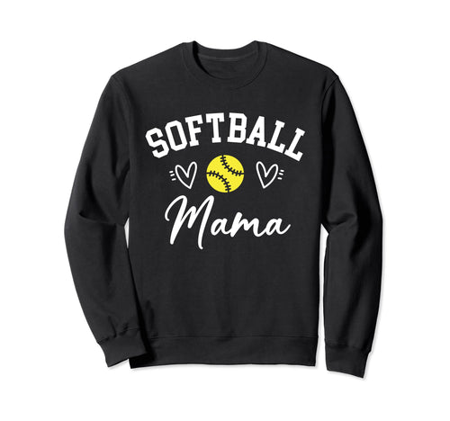 Softball Mama Mom Game Day Outfit Sweatshirt - Graphic Print for Adults - T-Shirt, Sweatshirt, Hoodie
