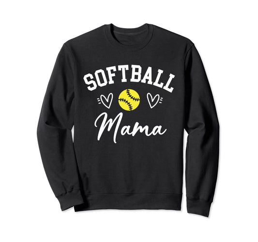 Softball Mama Mom Game Day Outfit Sweatshirt - Graphic Print for Adults - T-Shirt, Sweatshirt, Hoodie
