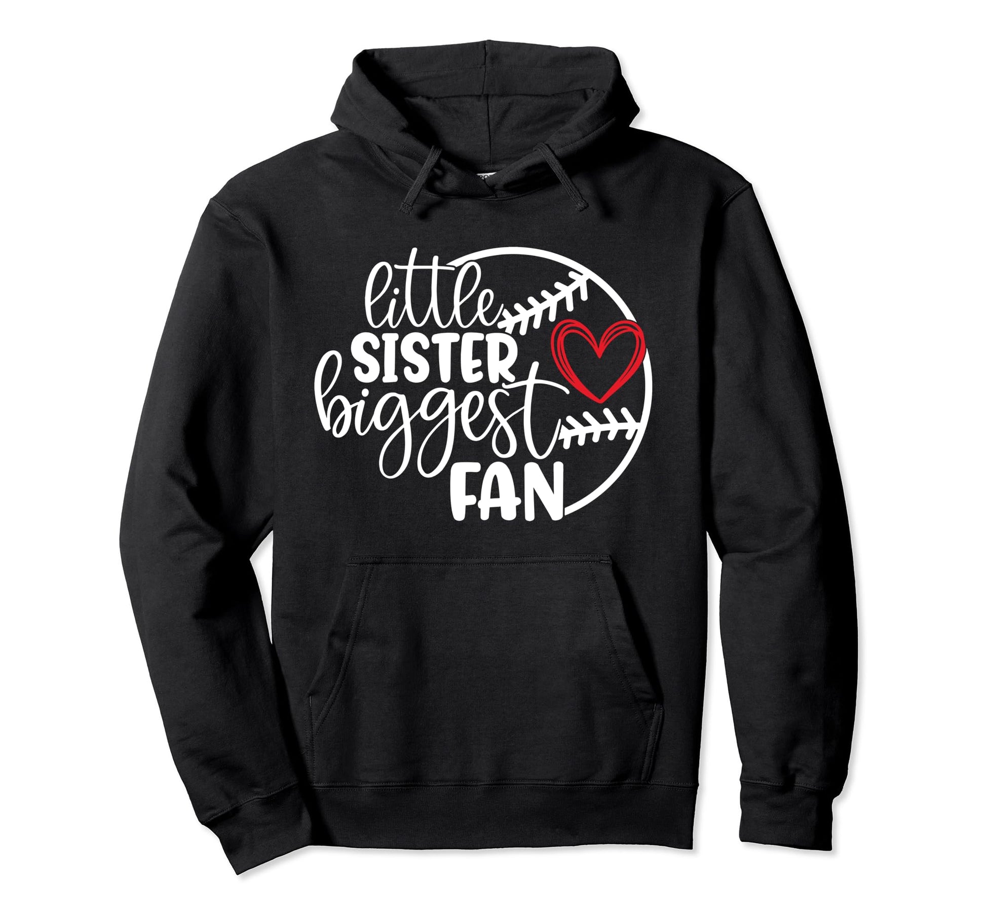 Little Sister Biggest Fan Funny Hoodie - Aesthetic Graphic Men Women - T-Shirt, Sweatshirt, Hoodie