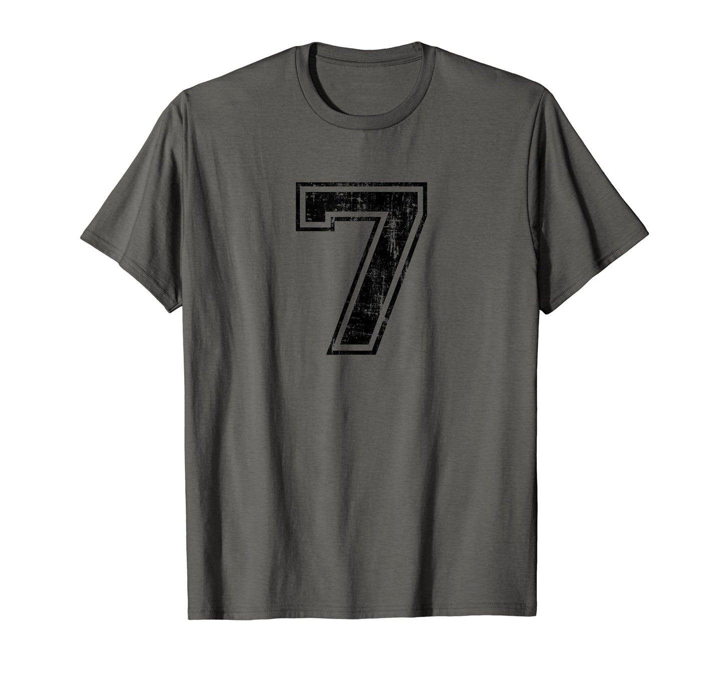 Number 7 Seven Varsity Distressed Sport T-Shirt - Minimalist Print Unisex - T-Shirt, Sweatshirt, Hoodie