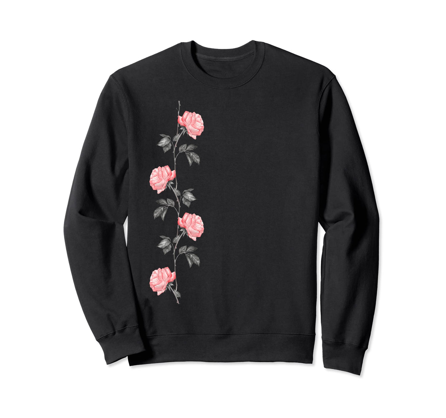 Rose Flower Aesthetic Grunge Rock Sweatshirt - Streetwear Style Men Women - T-Shirt, Sweatshirt, Hoodie