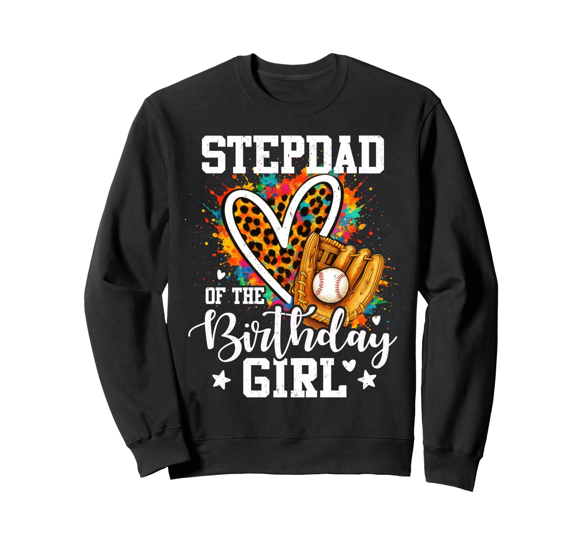 Stepdad Birthday Baseball Player Sweatshirt - Minimalist Print for Adults - T-Shirt, Sweatshirt, Hoodie