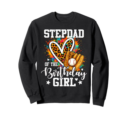 Stepdad Birthday Baseball Player Sweatshirt - Minimalist Print for Adults - T-Shirt, Sweatshirt, Hoodie