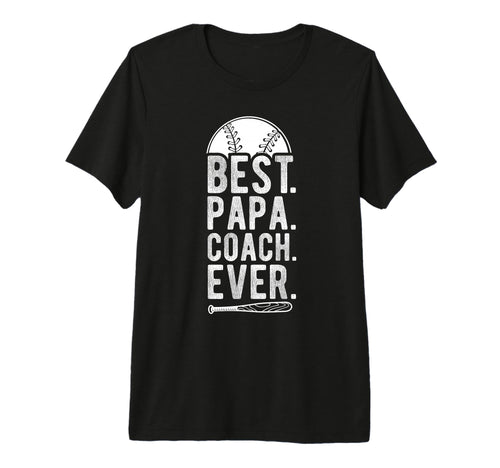 Mens Best Papa Coach Ever Baseball T-Shirt - Aesthetic Graphic Men Women - T-Shirt, Sweatshirt, Hoodie