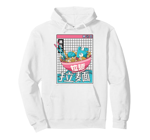 Digital Ramen Bowl Japan Pastel Hoodie - Fun Novelty Design Men Women - T-Shirt, Sweatshirt, Hoodie