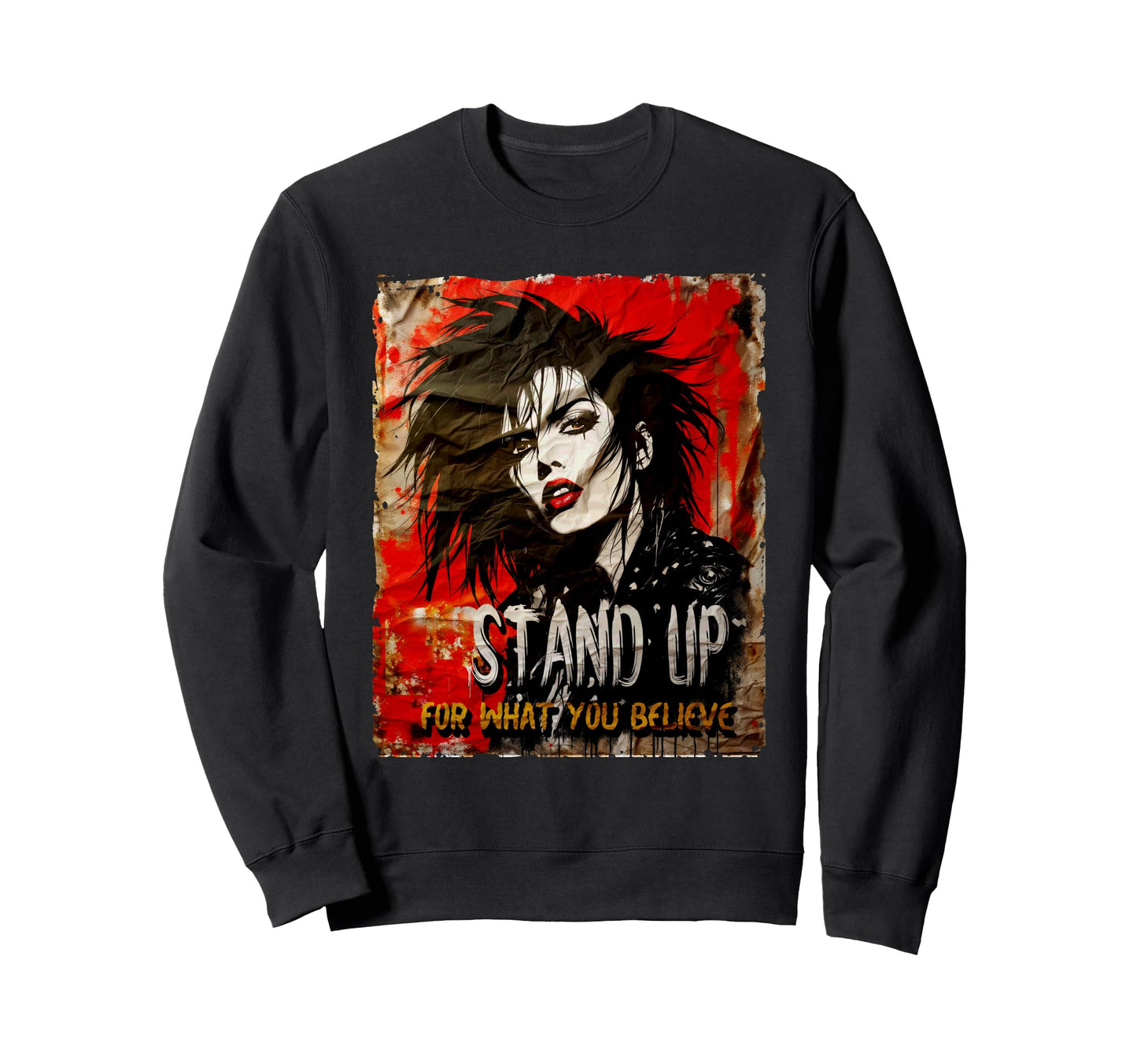 Punk 90S Grunge Distressed Street Sweatshirt - Novelty Apparel Men Women - T-Shirt, Sweatshirt, Hoodie