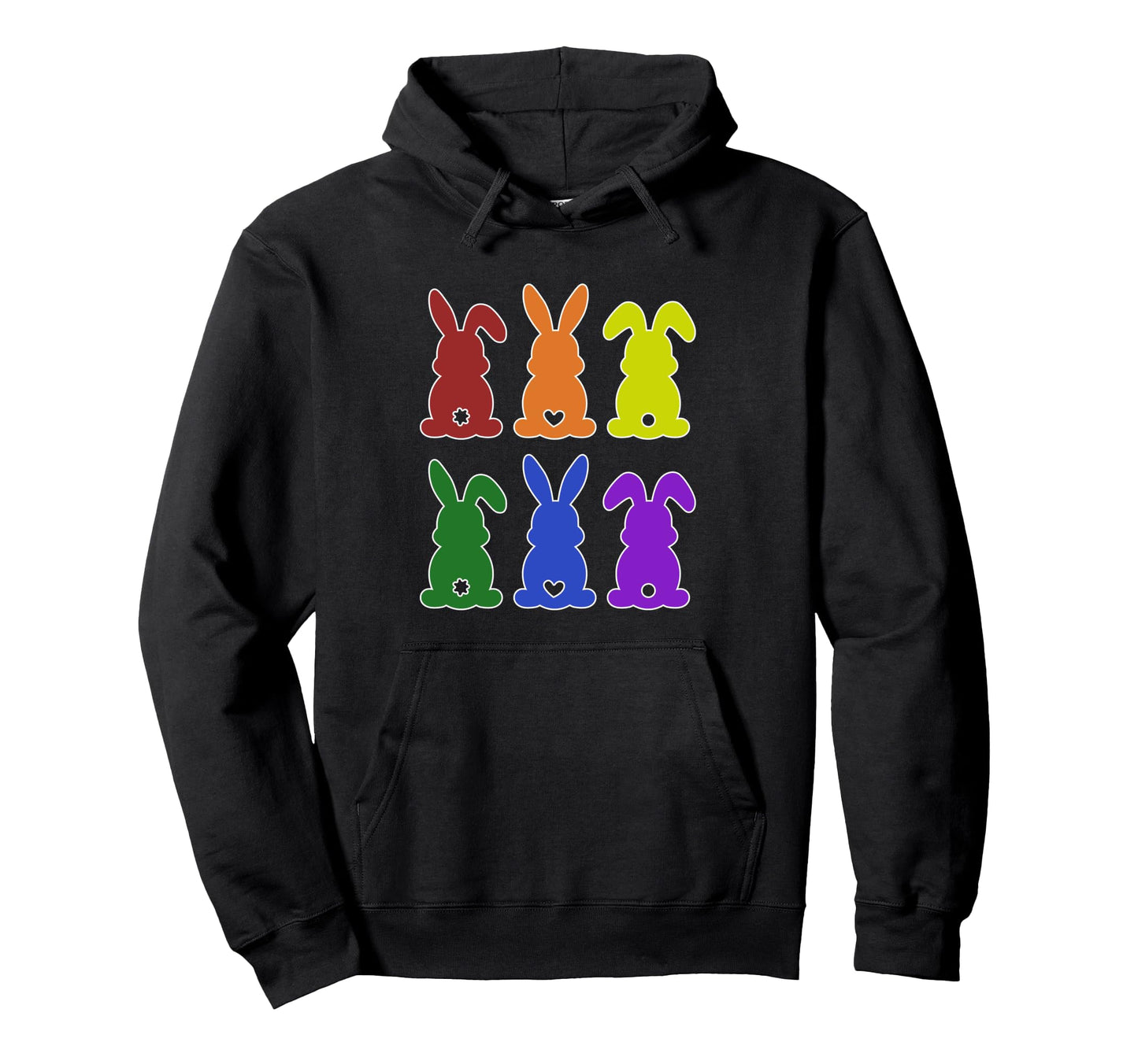 Easter Bunny Trendy Rainbow Gay Pride Hoodie - Minimalist Print Unisex - T-Shirt, Sweatshirt, Hoodie