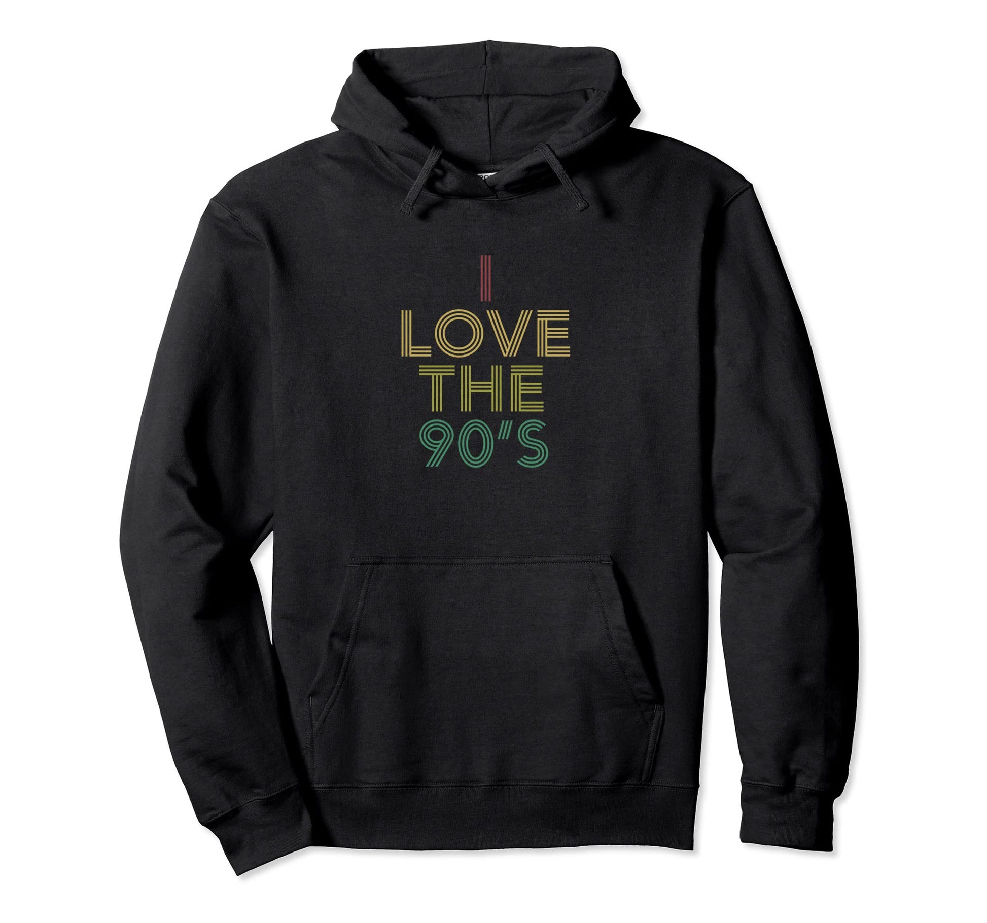 I Love 90S Distressed 70S Hoodie - Graphic Print Unisex - T-Shirt, Sweatshirt, Hoodie