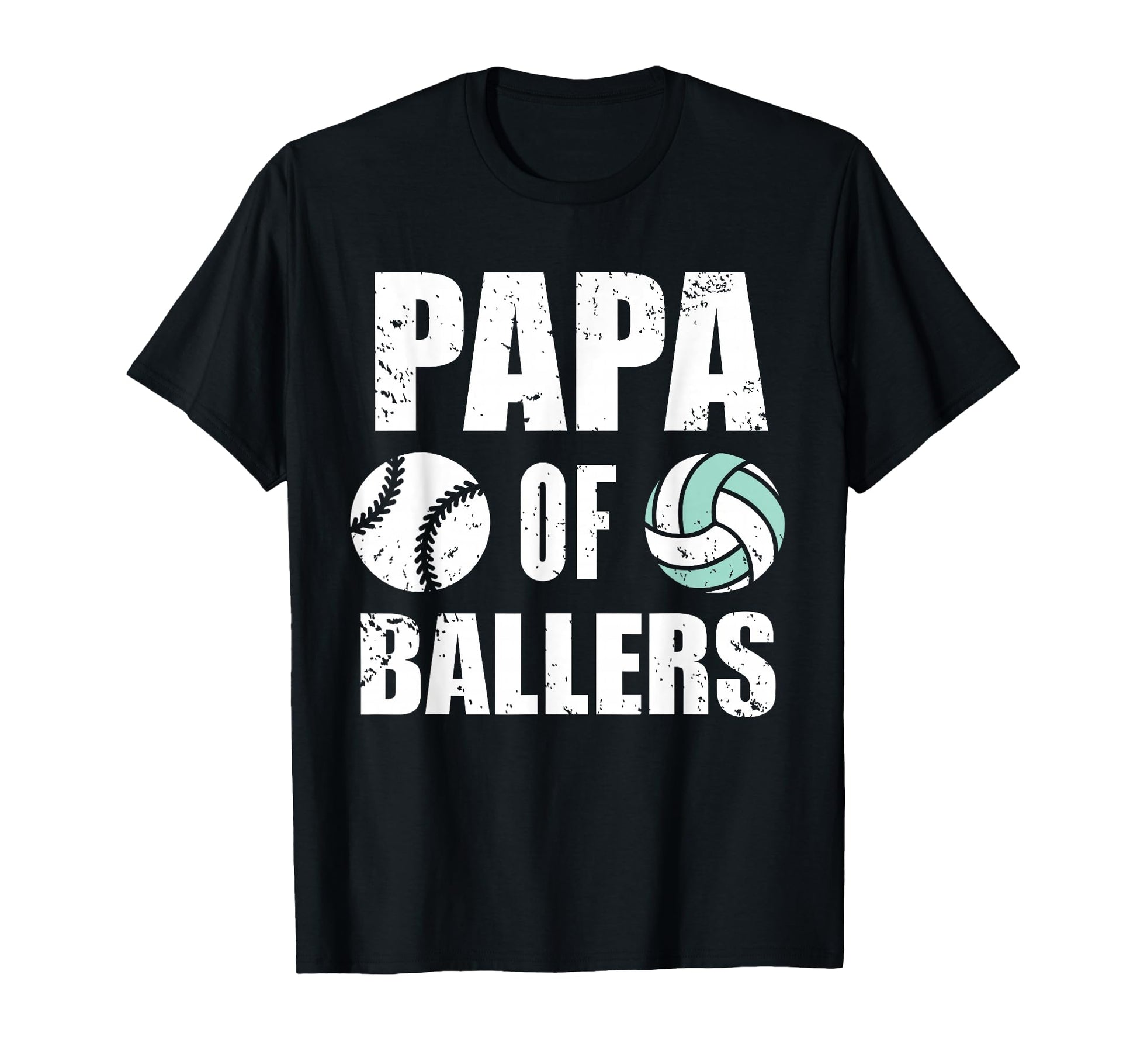 Papa Ballers Funny Baseball T-Shirt - Casual Everyday Wear Men Women - T-Shirt, Sweatshirt, Hoodie