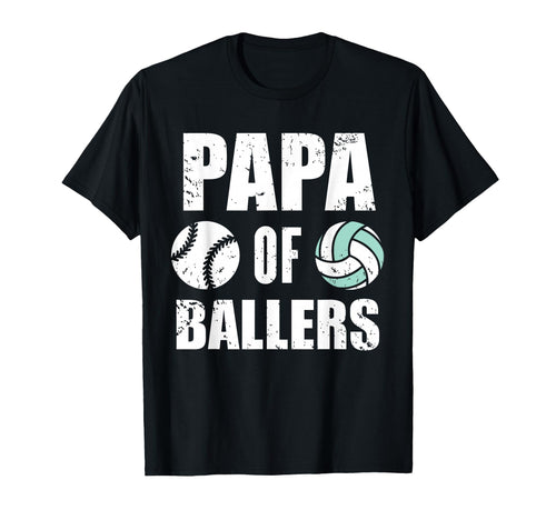 Papa Ballers Funny Baseball T-Shirt - Casual Everyday Wear Men Women - T-Shirt, Sweatshirt, Hoodie