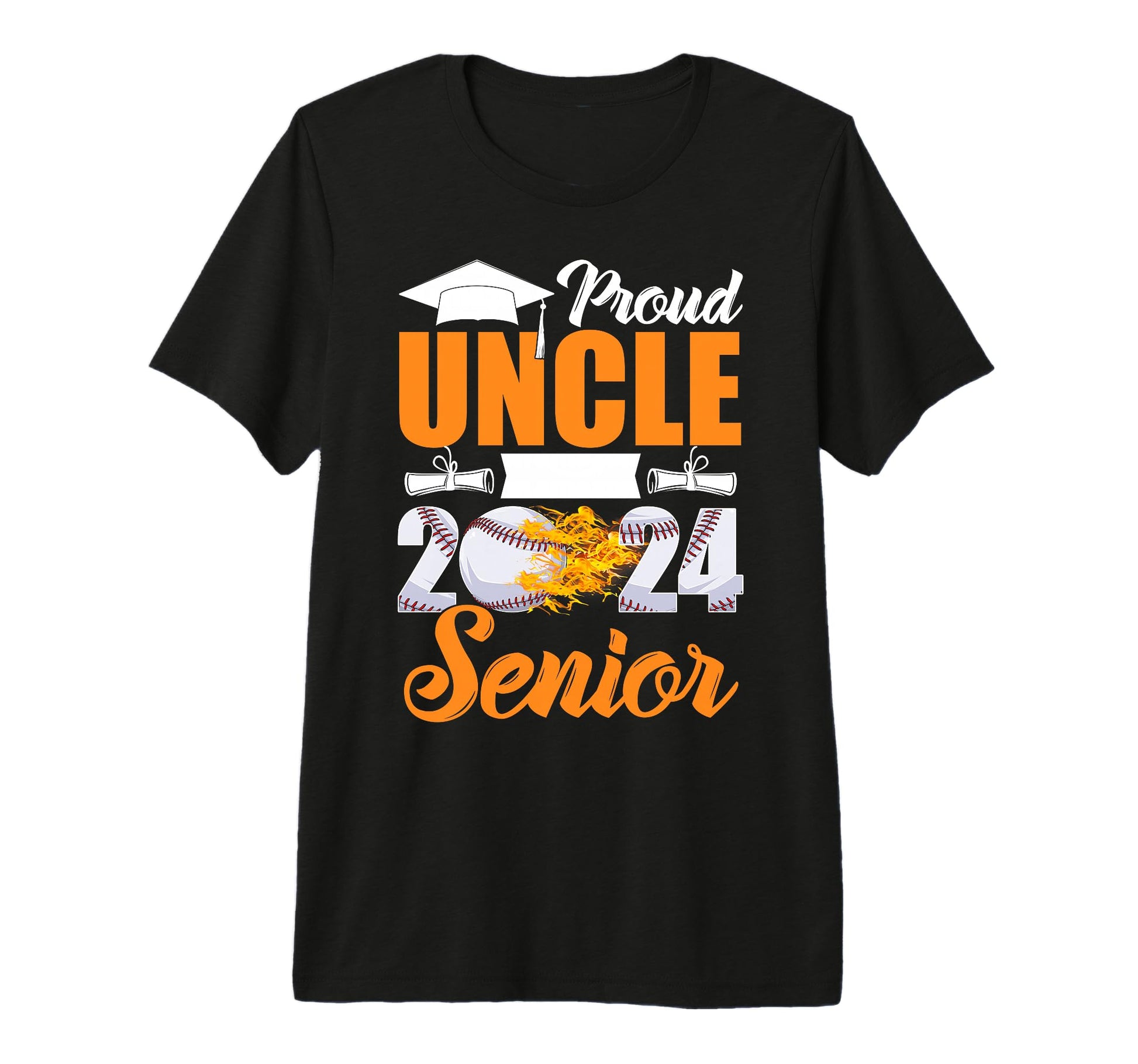 Funny Proud Uncle 2024 Senior Baseball T-Shirt - Unique Graphic for Adults - T-Shirt, Sweatshirt, Hoodie