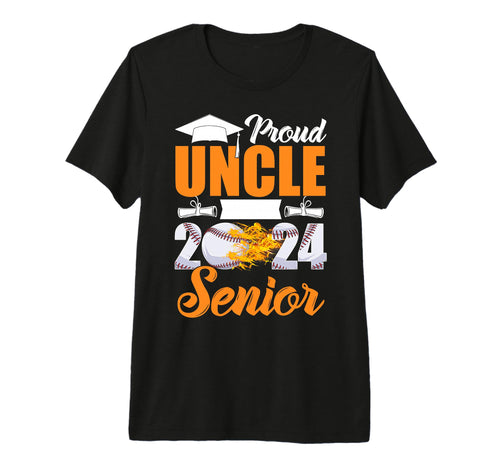 Funny Proud Uncle 2024 Senior Baseball T-Shirt - Unique Graphic for Adults - T-Shirt, Sweatshirt, Hoodie