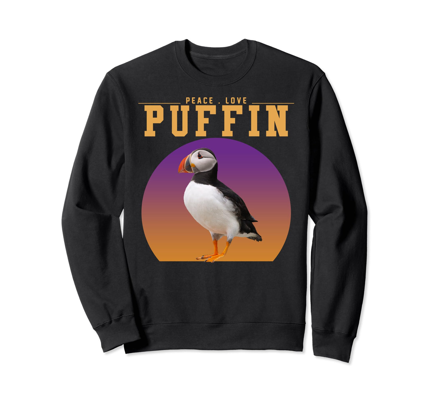 Atlantic Puffin Ocean Peace Love Sweatshirt - Custom Art Print Men Women - T-Shirt, Sweatshirt, Hoodie