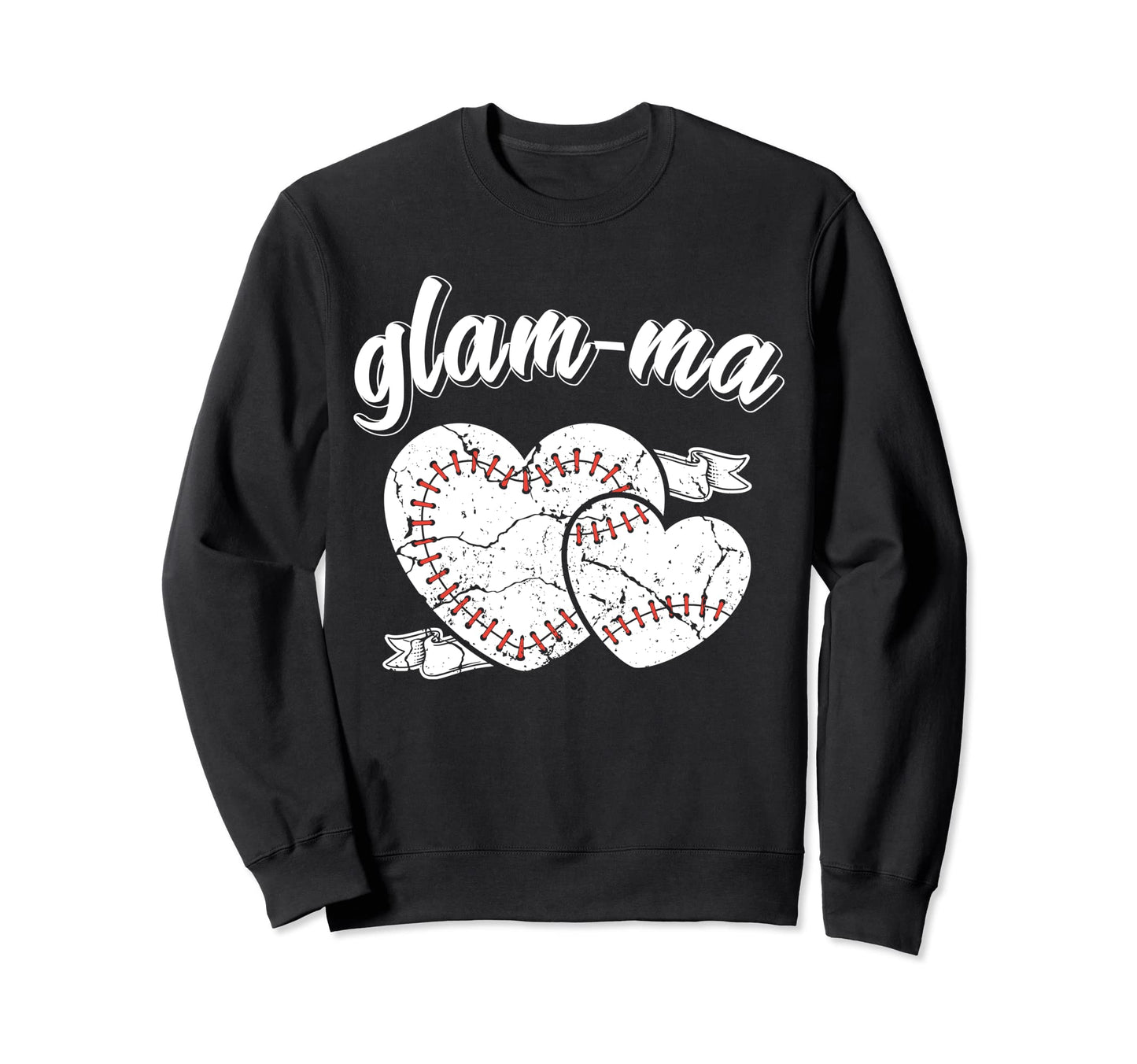 Baseball Glam Ma Heart Ball Sweatshirt - Aesthetic Graphic Men Women - T-Shirt, Sweatshirt, Hoodie