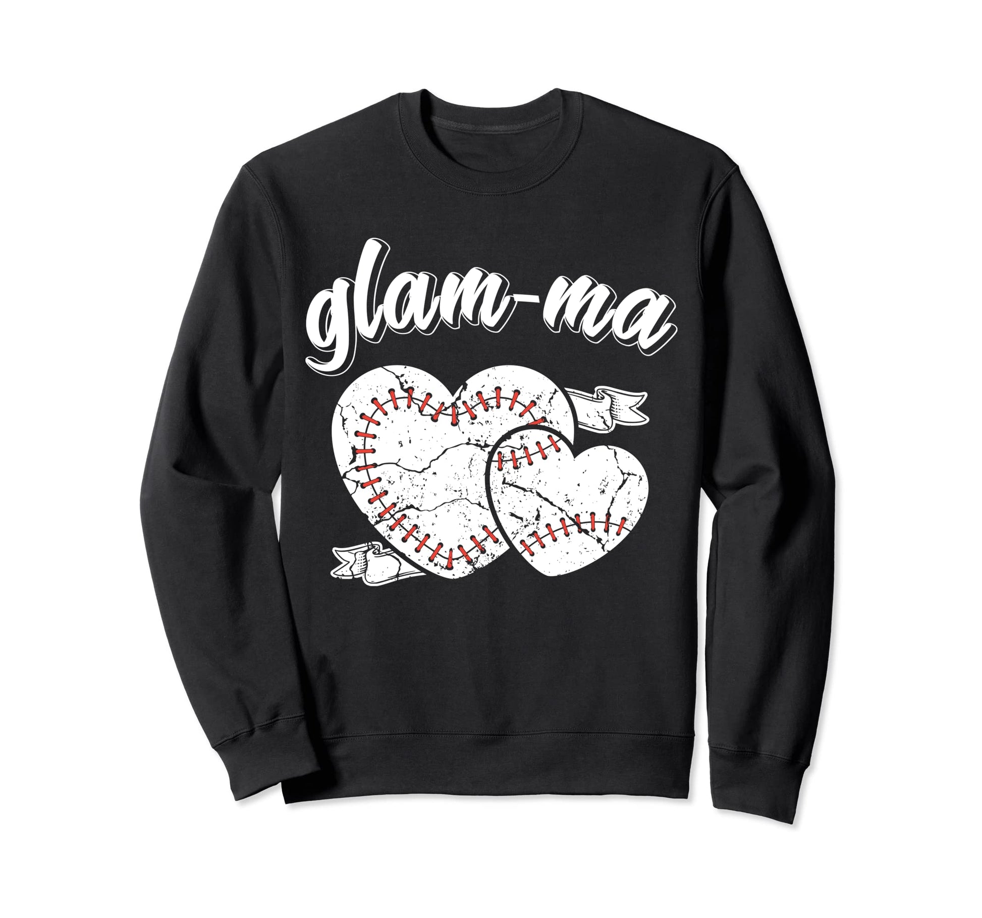 Baseball Glam Ma Heart Ball Sweatshirt - Aesthetic Graphic Men Women - T-Shirt, Sweatshirt, Hoodie