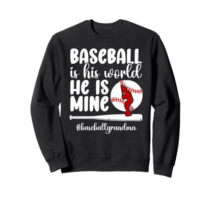Baseball Grandma Proud Baseball Sweatshirt - Novelty Apparel for Adults - T-Shirt, Sweatshirt, Hoodie