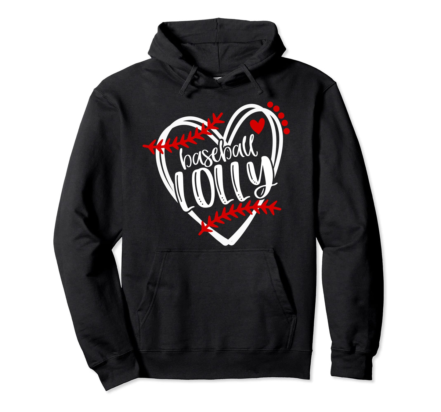 Baseball Lolly Distressed Heart Laces Hoodie - Graphic Print Men Women - T-Shirt, Sweatshirt, Hoodie