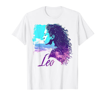 Leo Zodiac Sign Vaporwave Aesthetic T-Shirt - Fun Novelty Design Men Women - T-Shirt, Sweatshirt, Hoodie