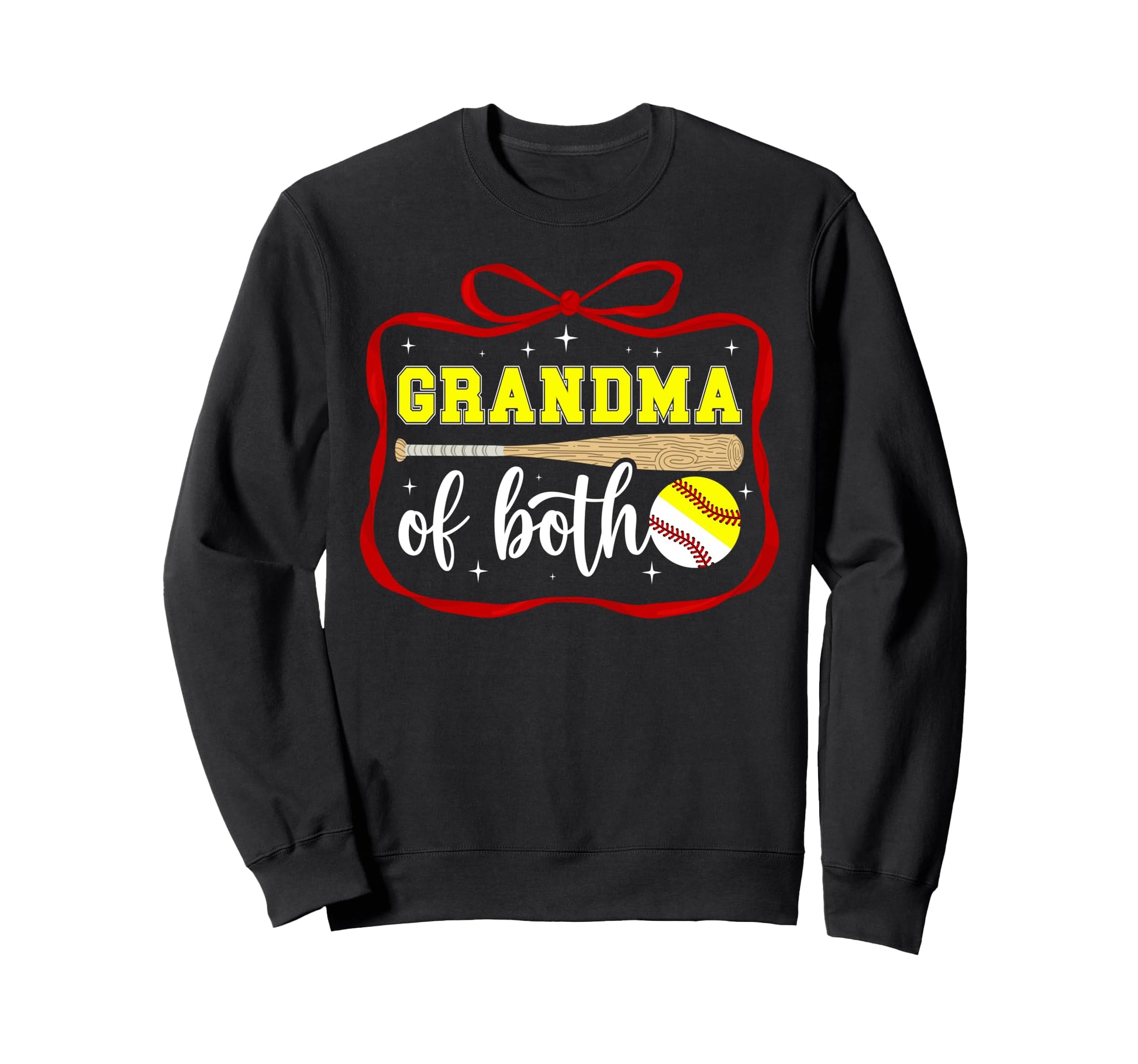 Grandma Both Coquette Baseball Softball Sweatshirt - Graphic Print Unisex - T-Shirt, Sweatshirt, Hoodie