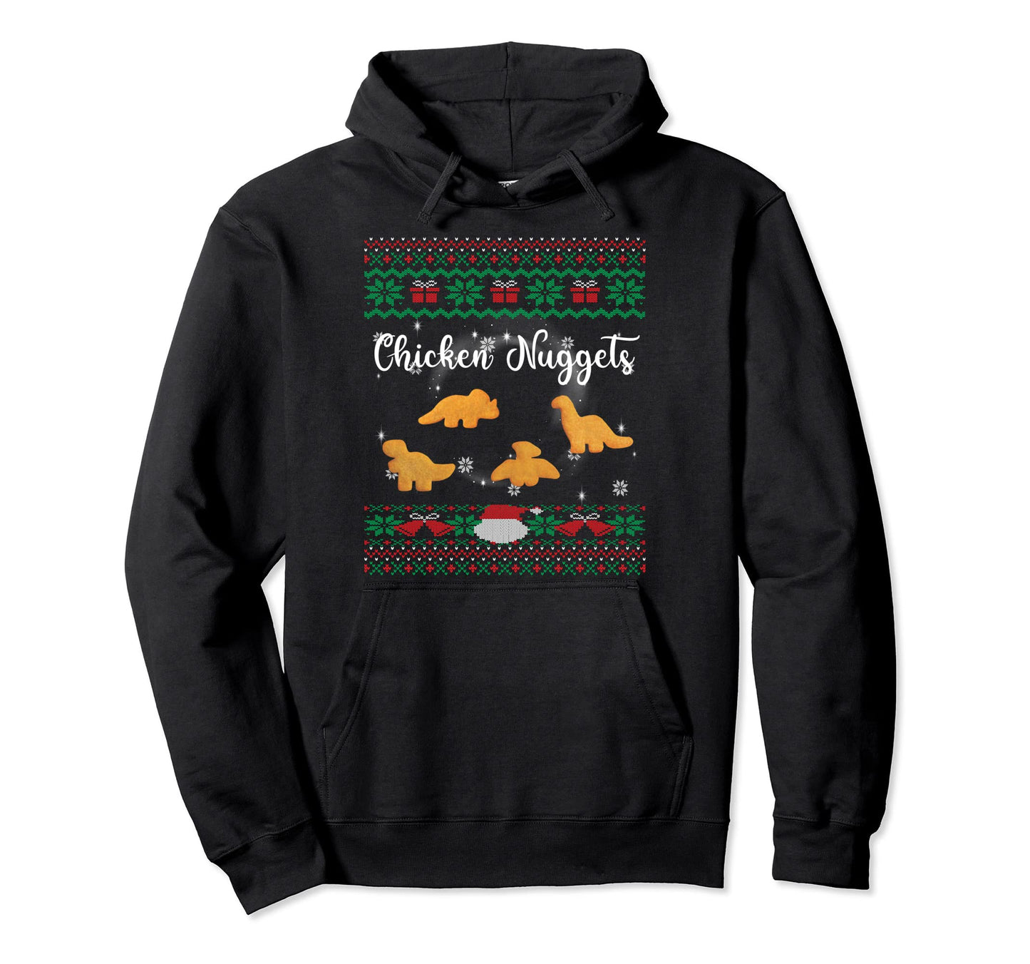 Dinos Chicken Nuggets Ugly Funny Realistic Hoodie - Trendy Graphic Unisex - T-Shirt, Sweatshirt, Hoodie