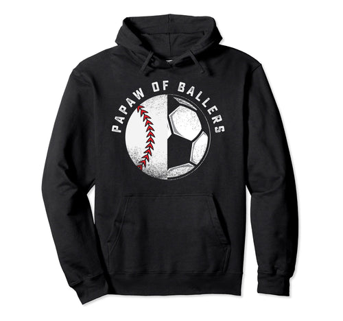 Papaw Soccer Baseball Player Grandson Hoodie - Trendy Graphic Men Women - T-Shirt, Sweatshirt, Hoodie