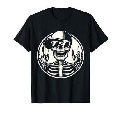 Classical Rock Skeleton 80S Music Vibe T-Shirt - Trendy Graphic Men Women - T-Shirt, Sweatshirt, Hoodie