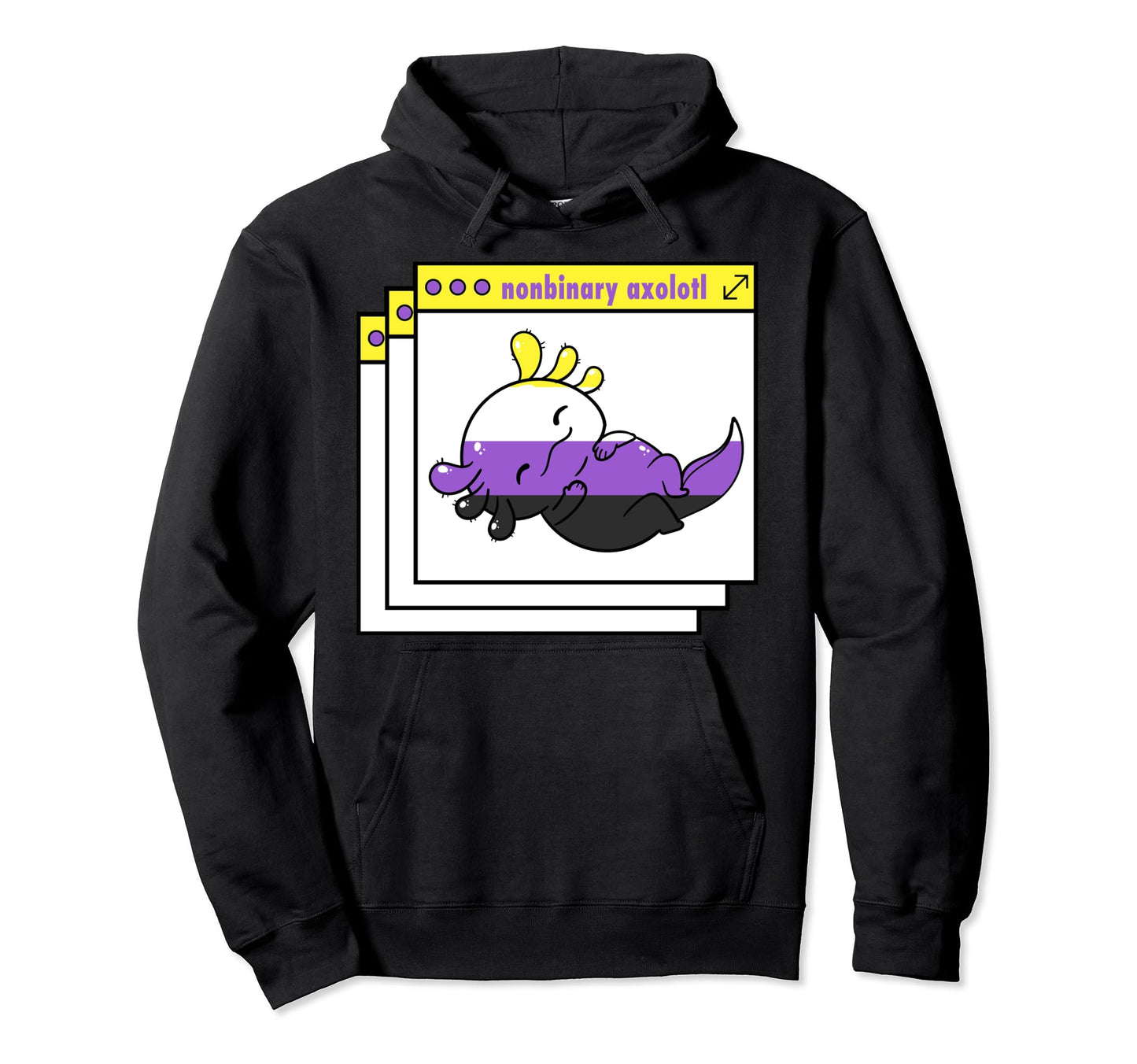 Y2K Vaporwave Nonbinary Pride Hoodie - Casual Everyday Wear for Adults - T-Shirt, Sweatshirt, Hoodie
