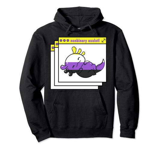 Y2K Vaporwave Nonbinary Pride Hoodie - Casual Everyday Wear for Adults - T-Shirt, Sweatshirt, Hoodie