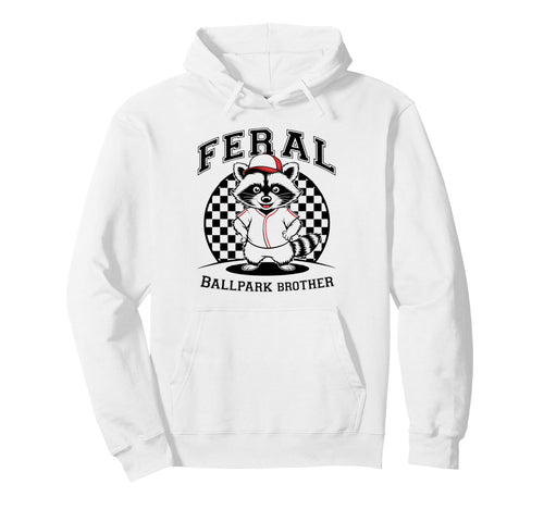Raccoon And Scooter Feral Ballpark Hoodie - Graphic Print Men Women - T-Shirt, Sweatshirt, Hoodie