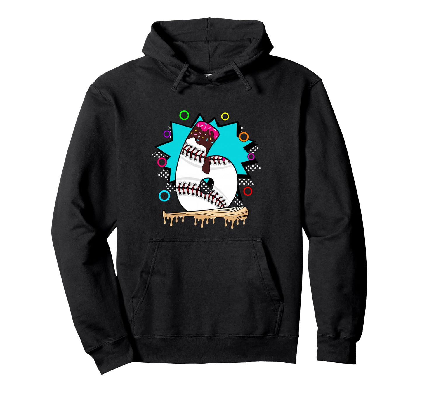 6Th Birthday Baseball Theme Hoodie - Fun Novelty Design Unisex - T-Shirt, Sweatshirt, Hoodie