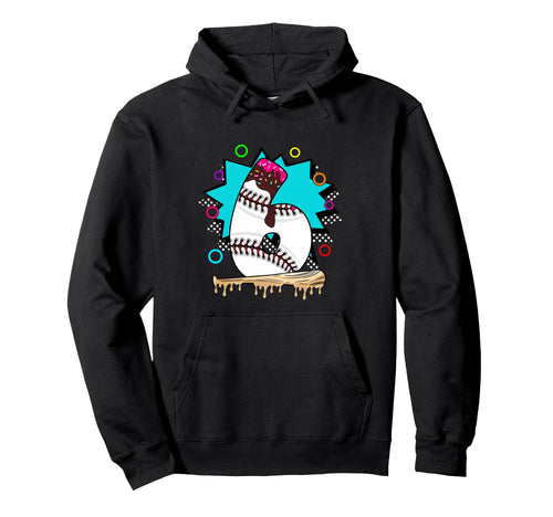6Th Birthday Baseball Theme Hoodie - Novelty Apparel Men Women - T-Shirt, Sweatshirt, Hoodie