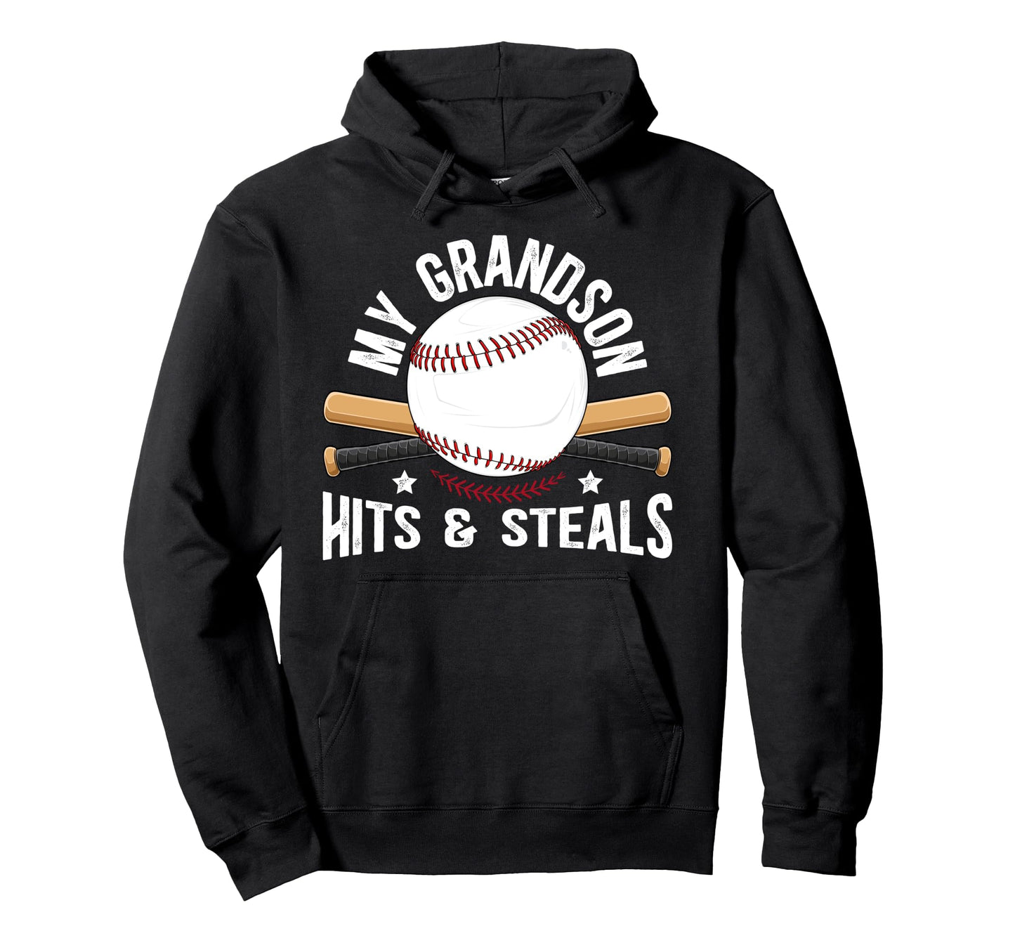 My Grandson Baseball Grandpa Baseball Hoodie - Graphic Print Men Women - T-Shirt, Sweatshirt, Hoodie