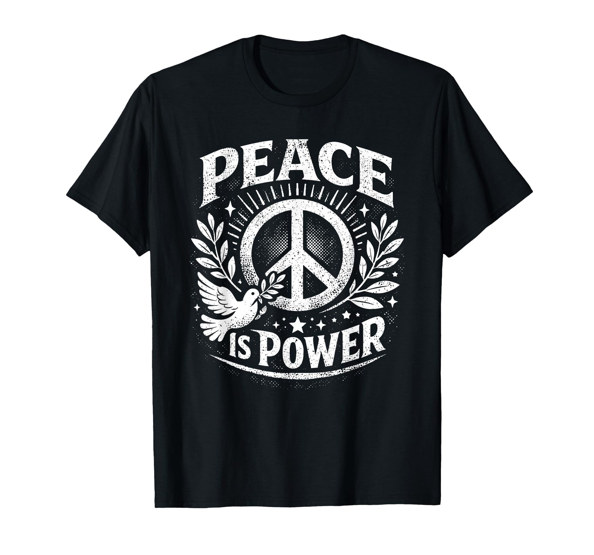 Peace Is Power Dove Laurel Peace Sign T-Shirt - Streetwear Style Unisex - T-Shirt, Sweatshirt, Hoodie