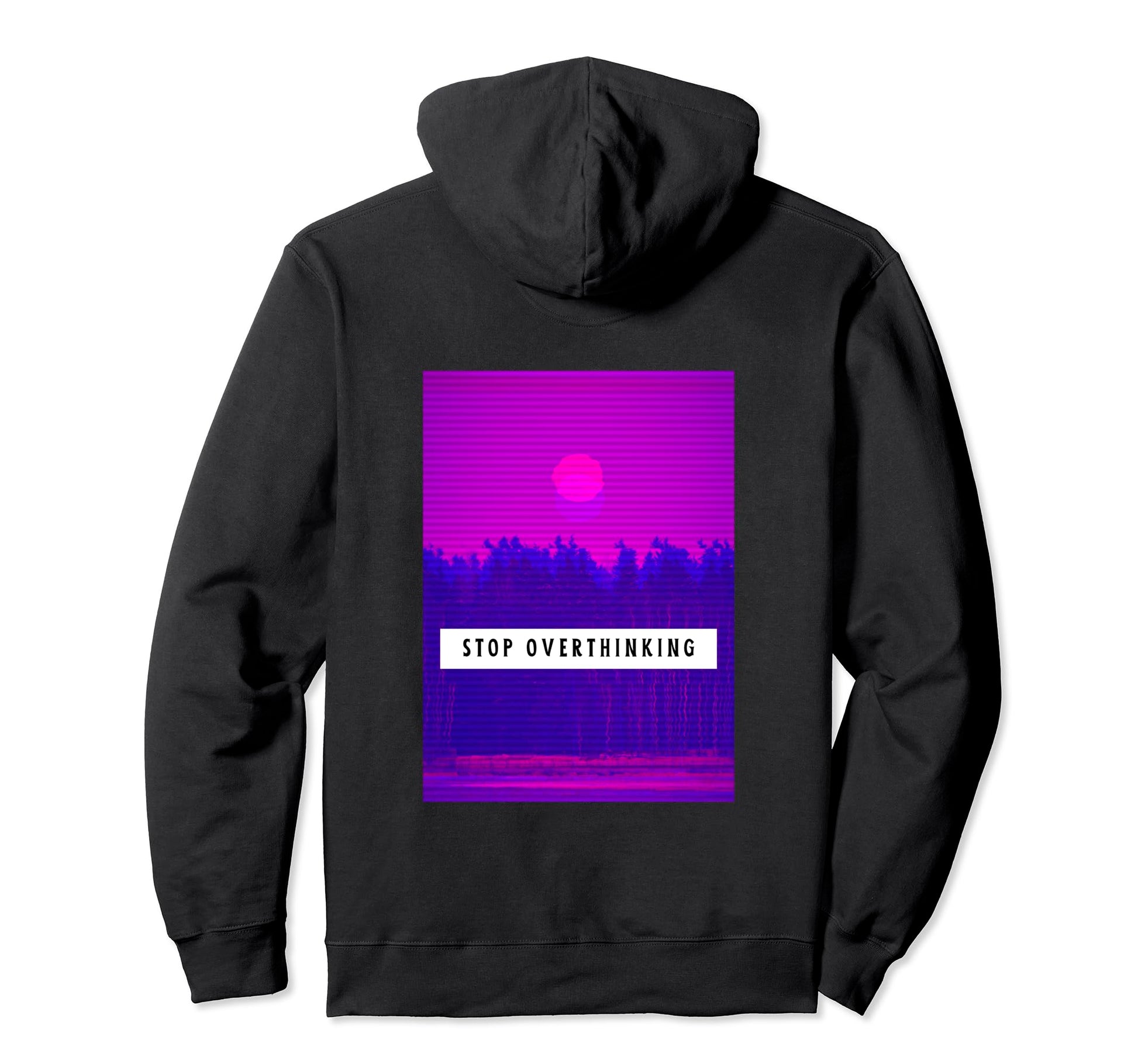 Vaporwave Aesthetic Emotional Stop Hoodie - Minimalist Print Men Women - T-Shirt, Sweatshirt, Hoodie