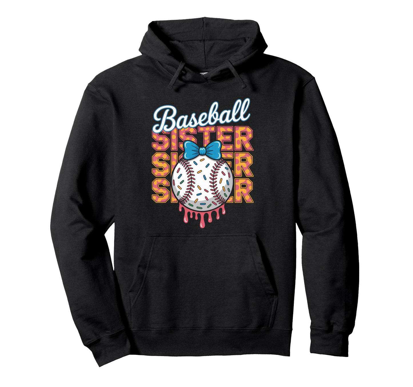 Baseball Sister Coquette Bow Biggest Hoodie - Streetwear Style Men Women - T-Shirt, Sweatshirt, Hoodie