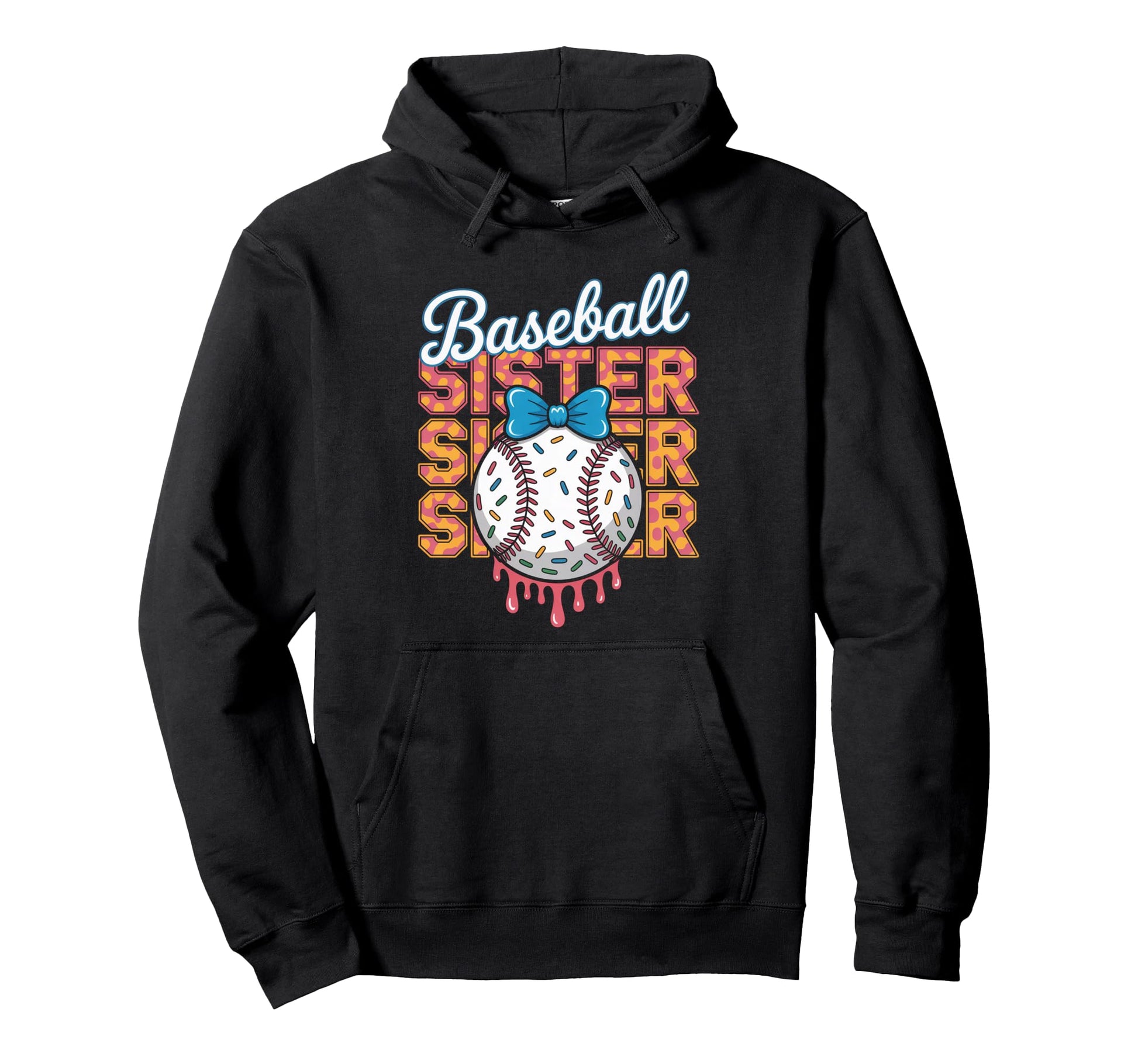 Baseball Sister Coquette Bow Biggest Hoodie - Streetwear Style Men Women - T-Shirt, Sweatshirt, Hoodie