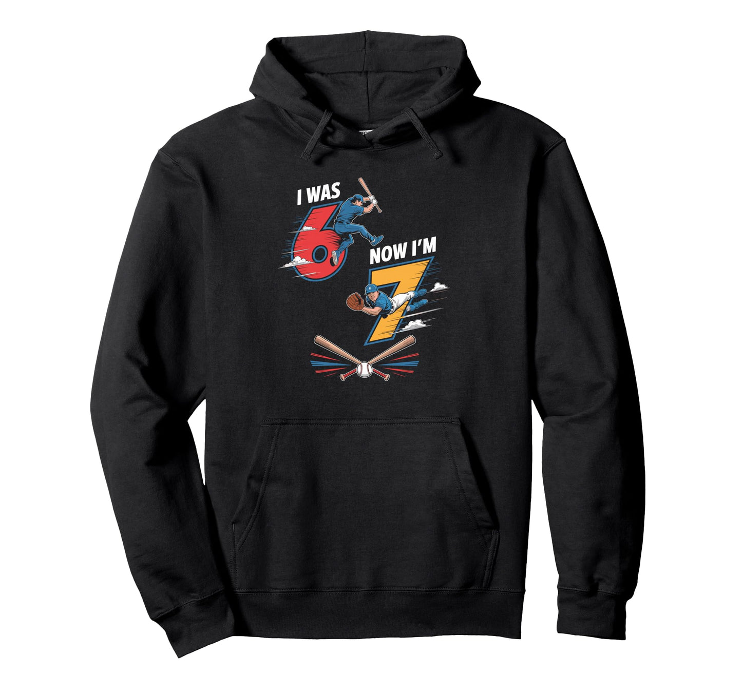 Awesome Baseball Themed Seventh Hoodie - Casual Everyday Wear Unisex - T-Shirt, Sweatshirt, Hoodie