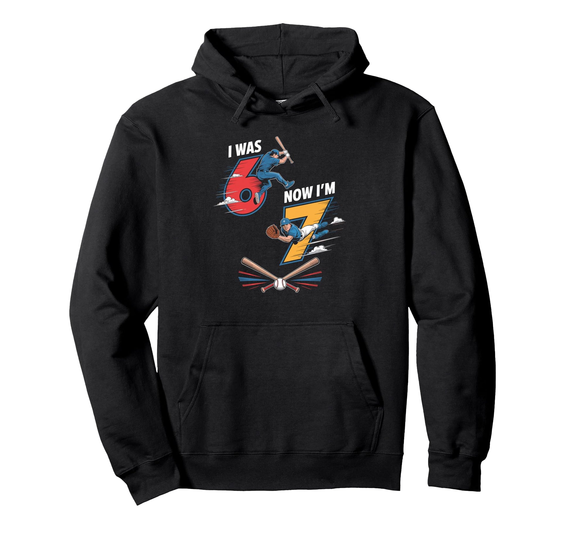 Awesome Baseball Themed Seventh Hoodie - Casual Everyday Wear Unisex - T-Shirt, Sweatshirt, Hoodie