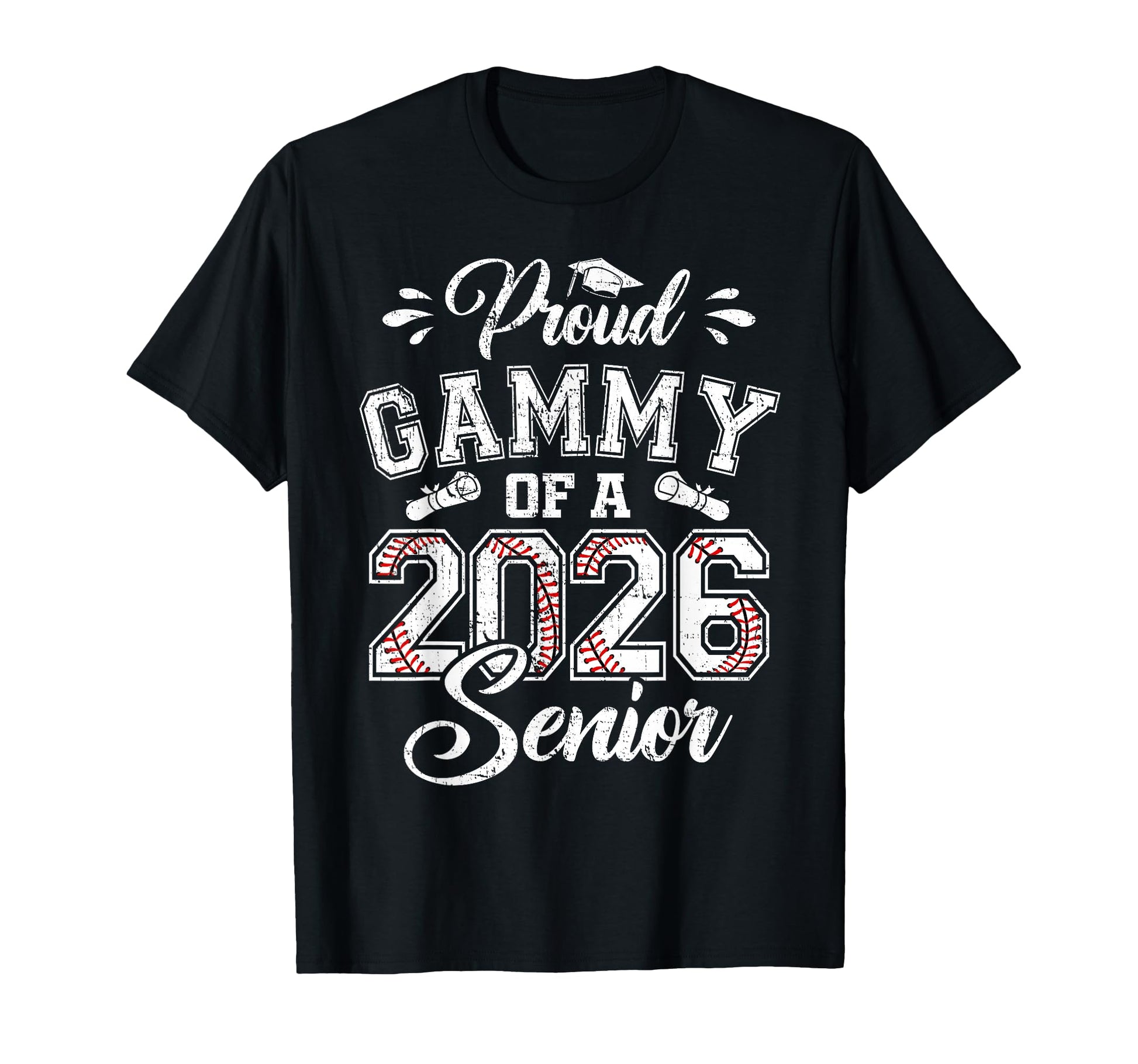 Proud Gammy 2026 Senior Baseball Graduate T-Shirt - Minimalist Print Unisex - T-Shirt, Sweatshirt, Hoodie