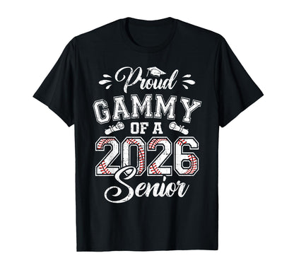 Proud Gammy 2026 Senior Baseball Graduate T-Shirt - Minimalist Print Unisex - T-Shirt, Sweatshirt, Hoodie