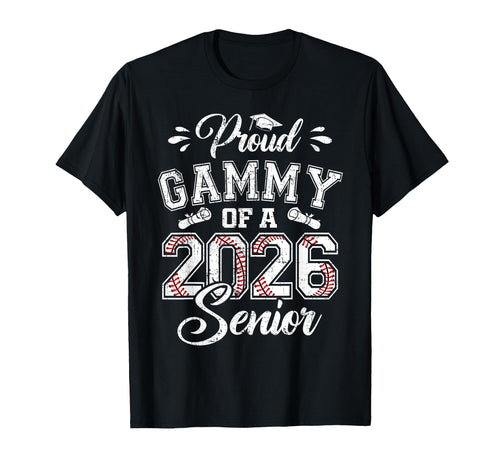 Proud Gammy 2026 Senior Baseball Graduate T-Shirt - Minimalist Print Unisex - T-Shirt, Sweatshirt, Hoodie